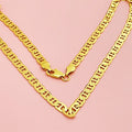 Luxury 24K 9999 Pure Gold real gold Men's 6MM Japanese Necklace Cuba Necklace 45cm 50cm 55cm 60cm