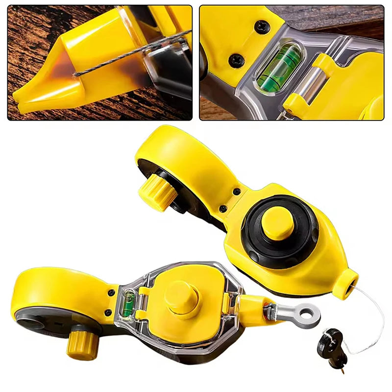 Chalk Line & Ink Marker Set - Woodworking and Construction Measuring Tools with Nylon Wire for Precision Marking