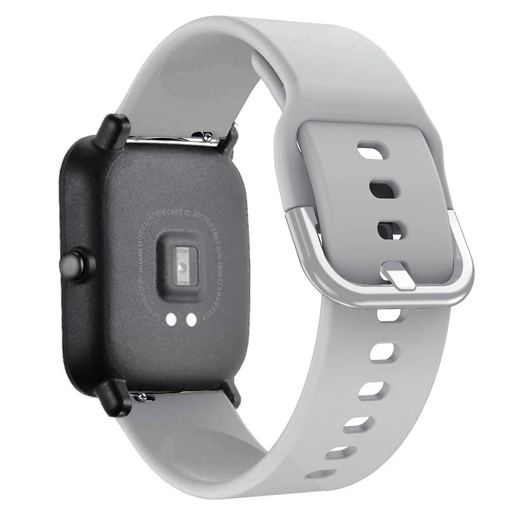 20mm/22mm Silicone band For Amazfit GTS/2/2e/3/4 GTS2 Mini/GTR 4/3/Pro/47mm/GTR2/2e/stratos/3 Bracelet Bip/U/S/lite Watch strap