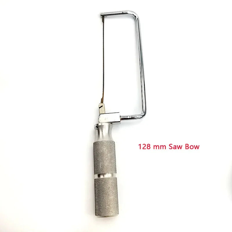 Dental Long Plaster Gypsum Saw with 20pcs Saw Blades 70/98/128mm Metal Dentist Tool Lab Material Dentistry Accessories
