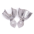 Stainless Steel Dental Impression Tray with Hole Autoclavable Upper Lower Teeth Holder Perforated Plaster Mold Tray Dentist Tool