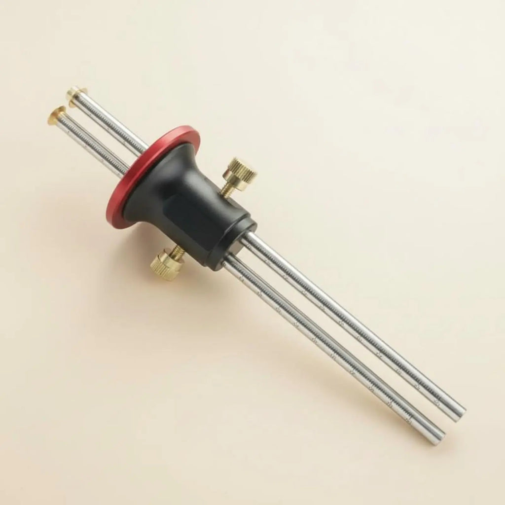 Twin Head Marking Gauge Clear Scale Carpentry Scribing Tool Parallel Line Scriber Sturdy Construction for DIY Hobbyists