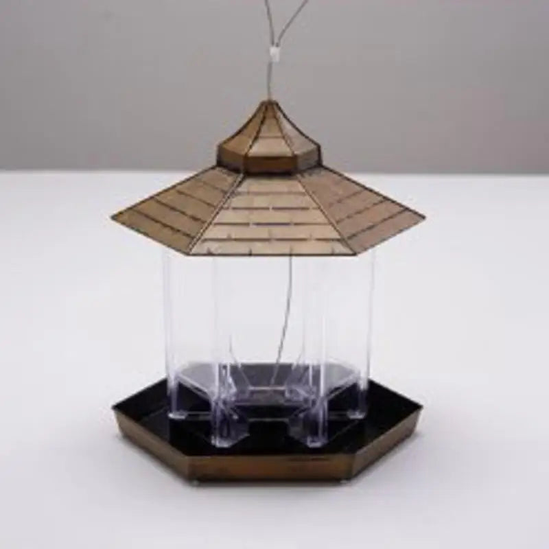 New Waterproof Garden Gazebo Hanging Wild Bird Feeder Outdoor Container With Hang Rope Pet Birds Feeding House Type Bird Feeder