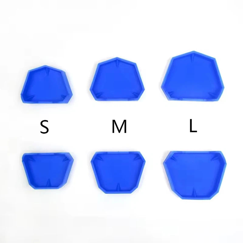 2/6Pcs Dental Model Base Silicon Plaster Model Base Denture Impression Trays Dentistry Former Base Kit Dentist Laboratory Tools