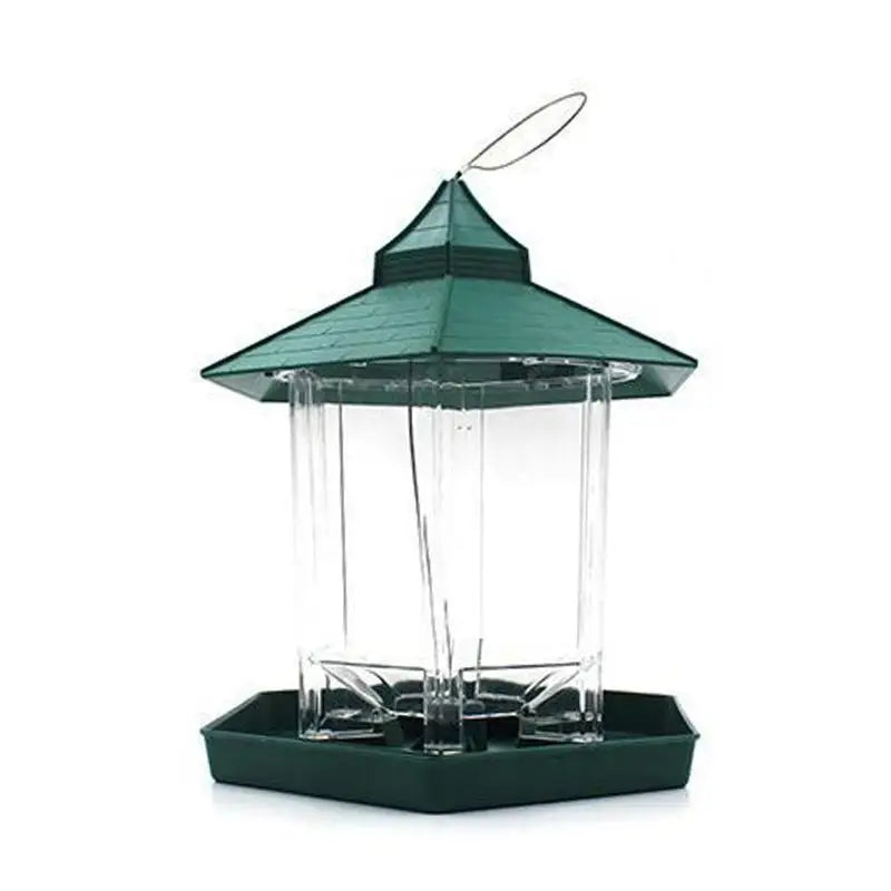 New Waterproof Garden Gazebo Hanging Wild Bird Feeder Outdoor Container With Hang Rope Pet Birds Feeding House Type Bird Feeder
