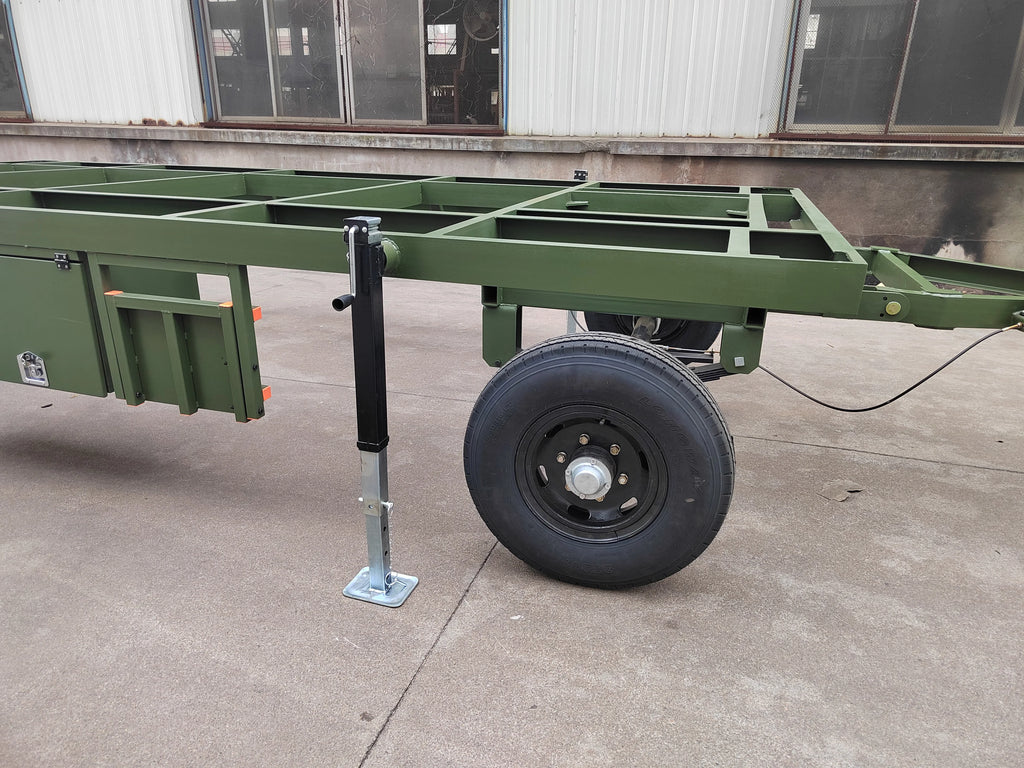 （Factory Direct Sale）Heavy Duty Tandem Trailer Max OEM Steel Truck  Container Trailer Frame House Base Trailer Chassis