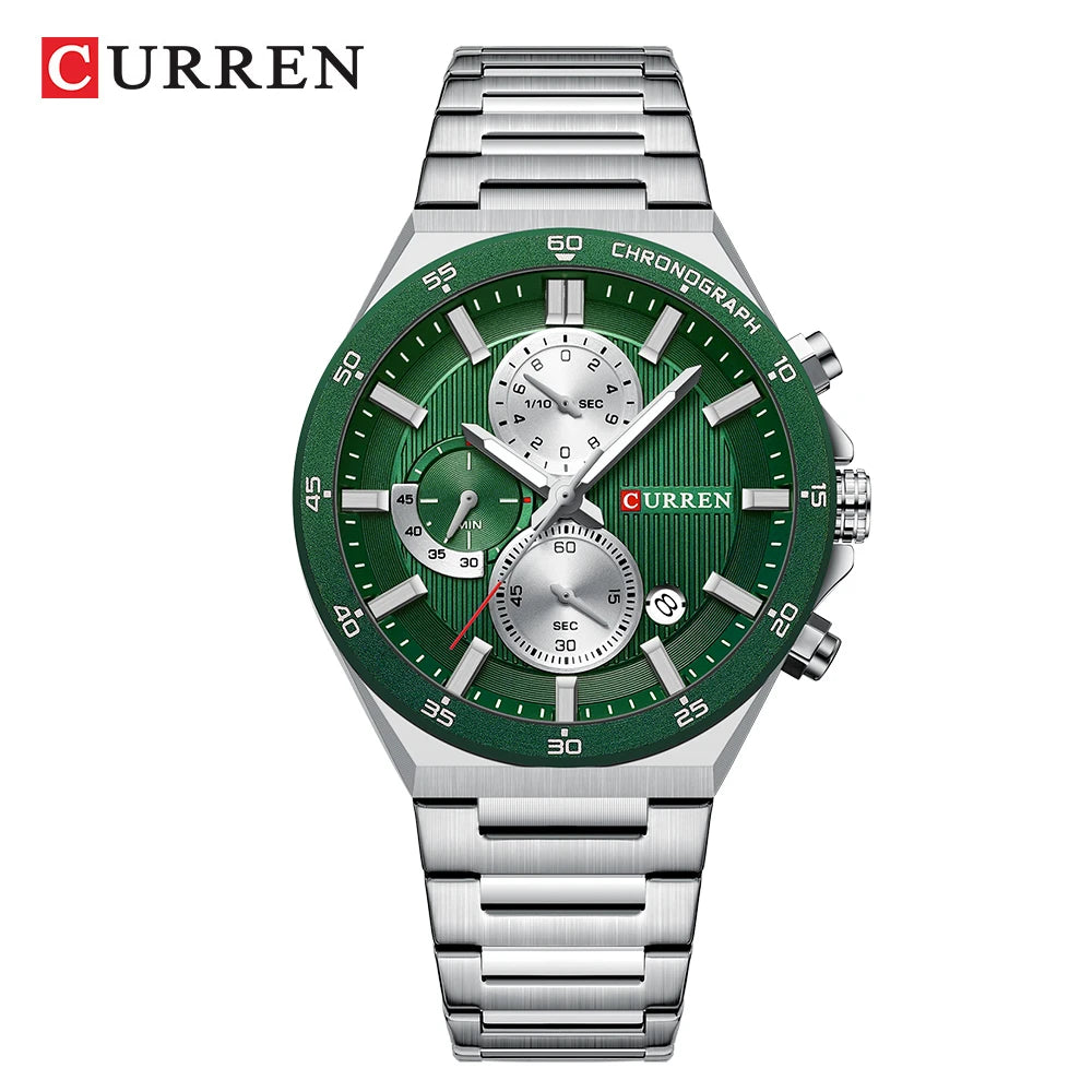 CURREN 8481 Luxury Quartz Watch Unisex Waterproof Calendar Wristwatch, Men’s Business Six-hand Sports Watch