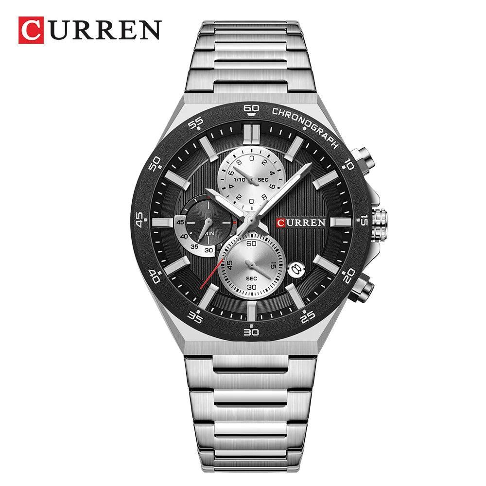 CURREN 8481 Luxury Quartz Watch Unisex Waterproof Calendar Wristwatch, Men’s Business Six-hand Sports Watch