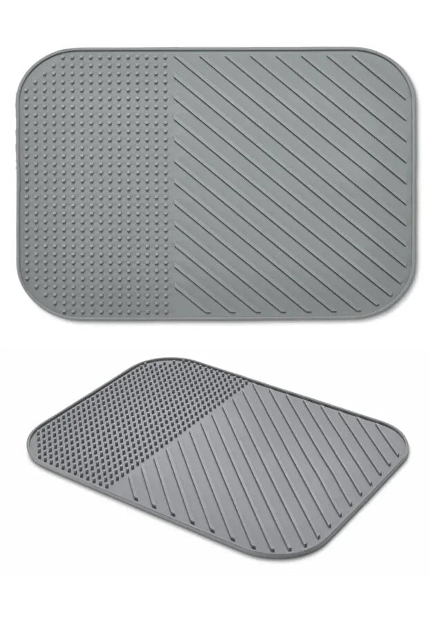 Silicone Dish Drying Mat Tray Kitchen Drainer Pad Heat Resistant Count